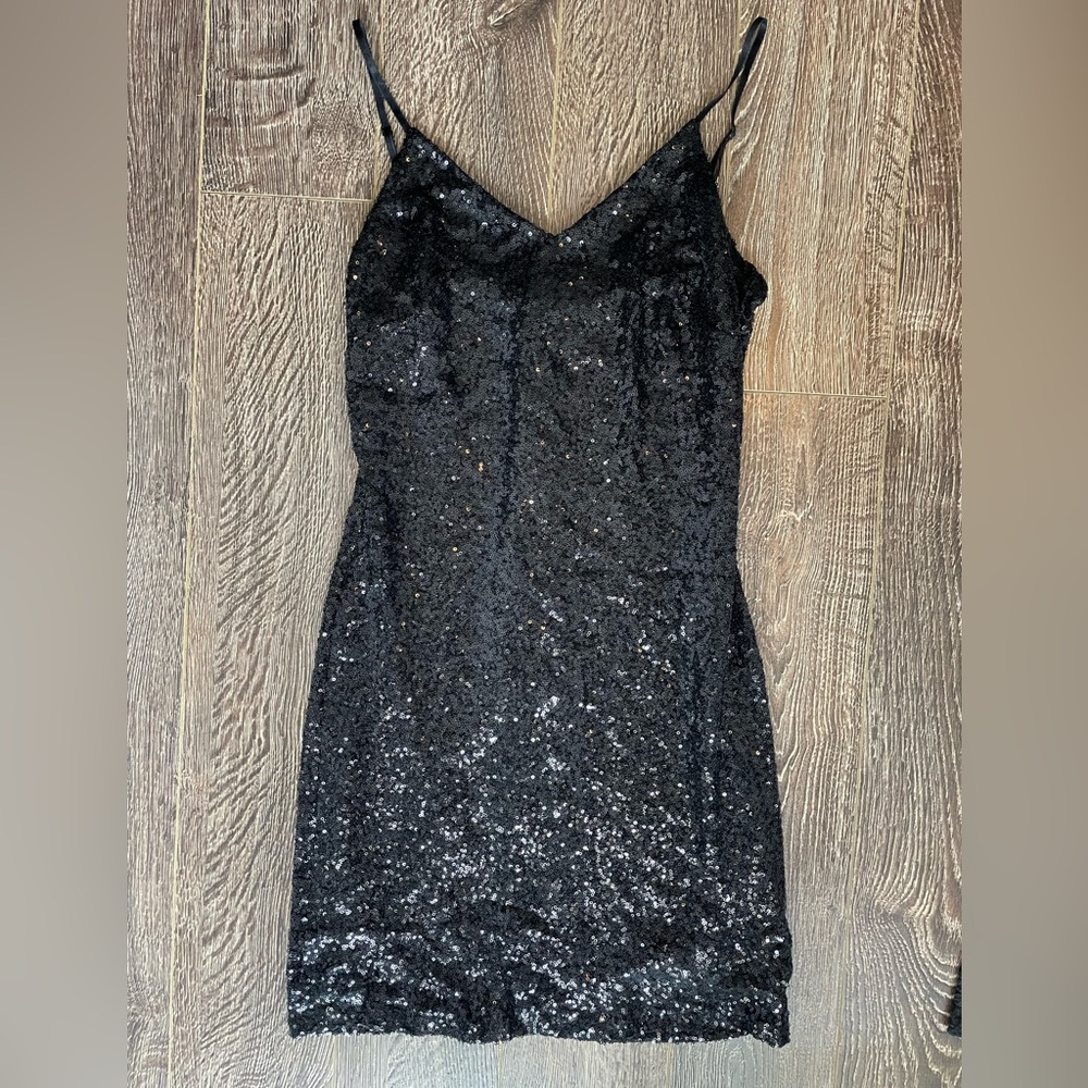 Black sequin dress (Small)